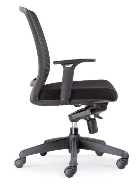 RAPIDLINE HARTLEY TASK CHAIR MEDIUM MESH BACK ARMS BLACK