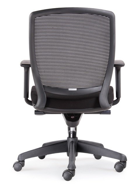 RAPIDLINE HARTLEY TASK CHAIR MEDIUM MESH BACK ARMS BLACK