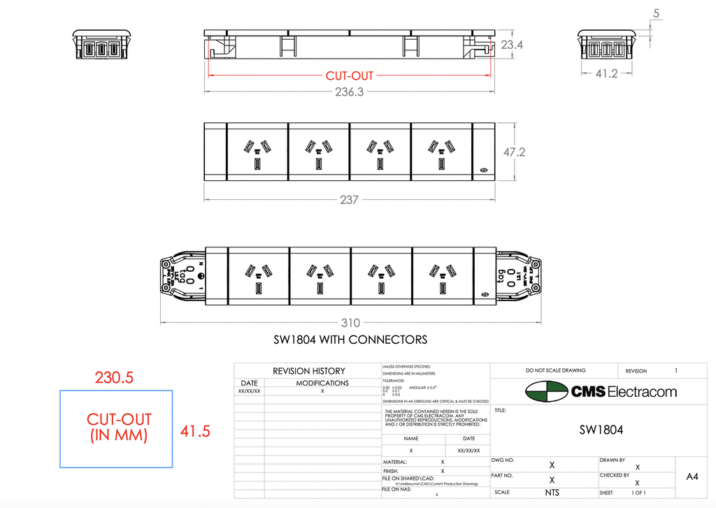 SW18 – Quad GPO (White)