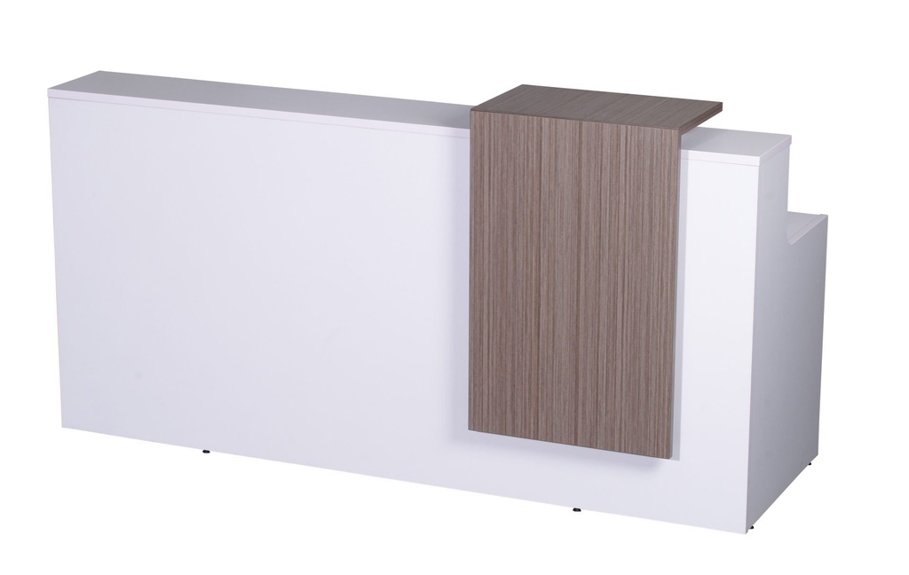 RAPIDLINE URBAN RECEPTION COUNTER 2200 X 800 X 1150MM (NATURAL WHITE/DRIFTWOOD)