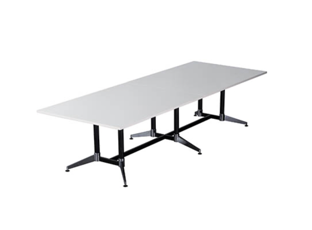 RAPIDLINE TYPHOON BOARDROOM TABLE 3200 X 1200 X 750MM WHITE