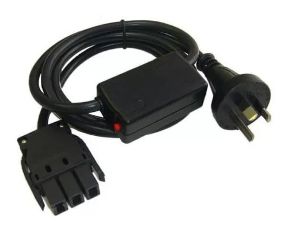 20A Starter Lead 2500mm – Thermal Overload 300mm In From Plug (Black)