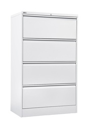 GO LATERAL FILING CABINET 4 DRAWER HEAVY DUTY 1321 X 900 X 473MM (WHITE)