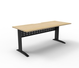 RAPID SPAN WITH DESK METAL MODESTY PANEL 1200 X 700 X 730MM (NATURAL OAK/BLACK)