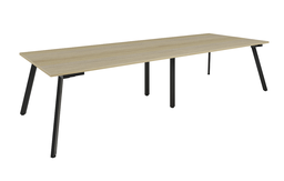 RAPIDLINE ETERNITY MEETING TABLE 3200 X 1200MM NATURAL OAK/BLACK